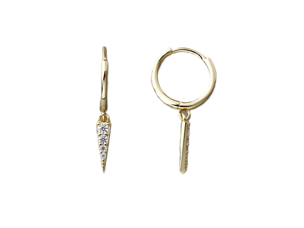 Diamond Huggie Earrings in Yellow Gold image 0