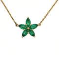 Emerald necklace in yellow gold image 0