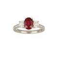 Ruby and Diamond Ring in Platinum image 0