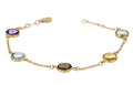Multi gemstone bracelet in yellow gold image 0