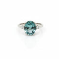 Tourmaline and Diamond Ring in White Gold