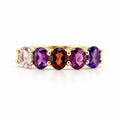Multi-coloured Ring in Yellow Gold