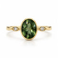 Tourmaline and Diamond Ring in Yellow Gold