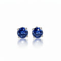Precious Gem Studs in White Gold