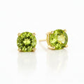 Peridot Studs in Yellow Gold