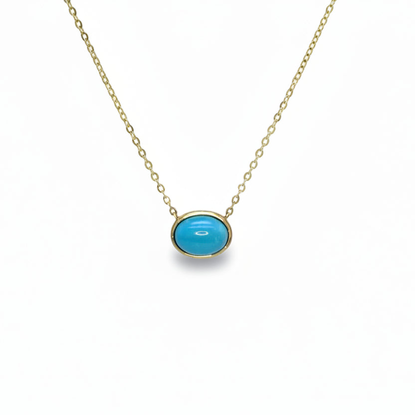 Turquoise Necklace in Gold