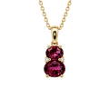 Double Gemstone and Diamond Pendants in Gold