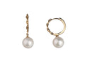 Pearl Drop Earrings in Yellow Gold image 0