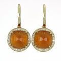 Citrine and Diamond earrings image 0