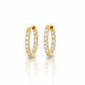 Diamond Huggies In Yellow Gold