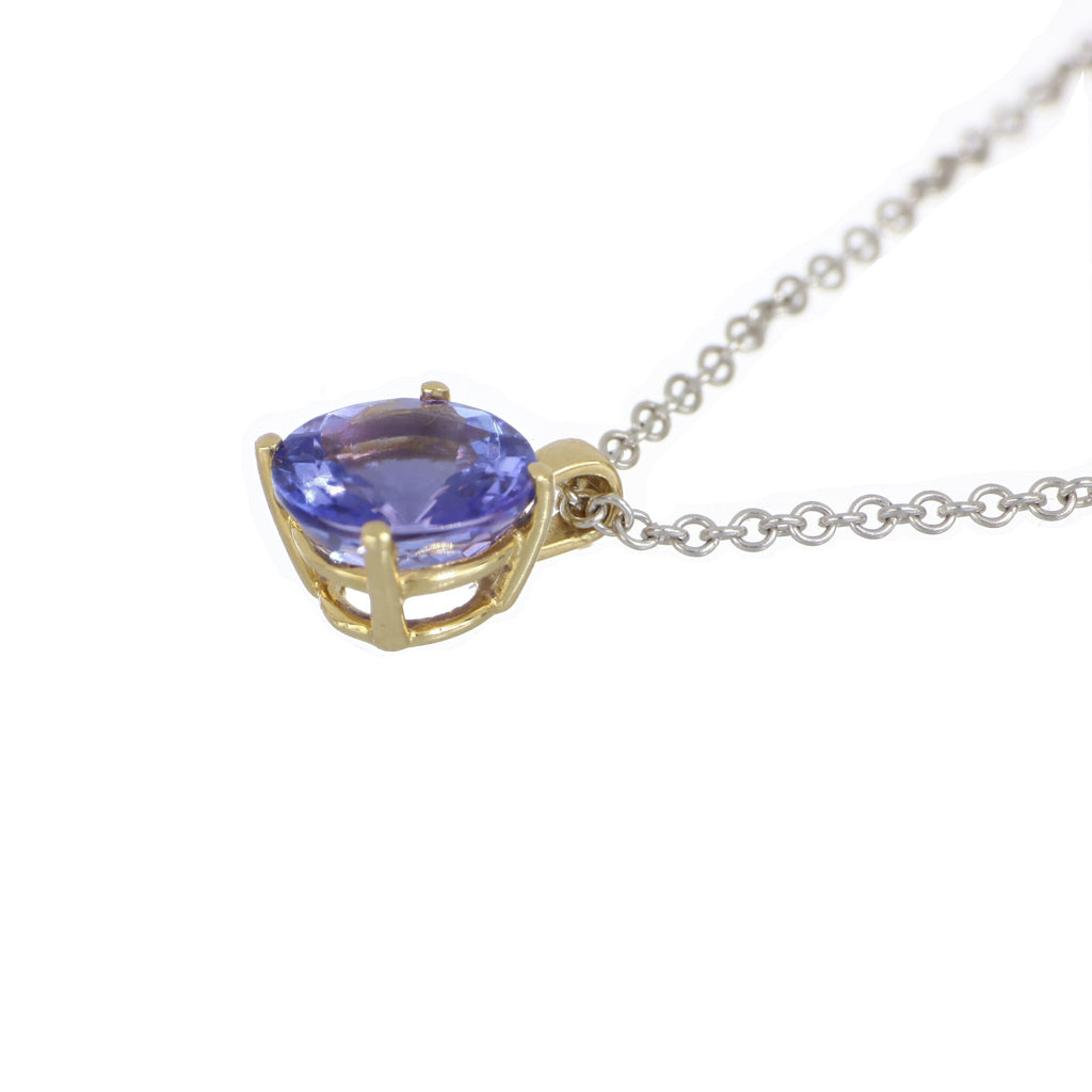 Tanzanite Pendant in Yellow Gold image 1