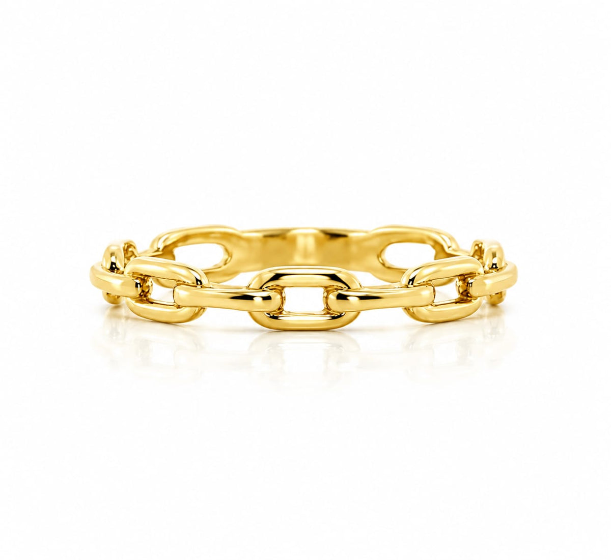 Paperclip Ring in Yellow Gold