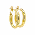 Oval Hoop Earring in Yellow Gold