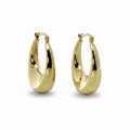 Oval Drop Earrings in Yellow Gold