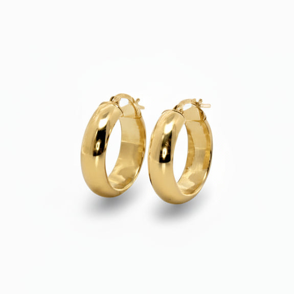 Gold Hoops in Yellow Gold