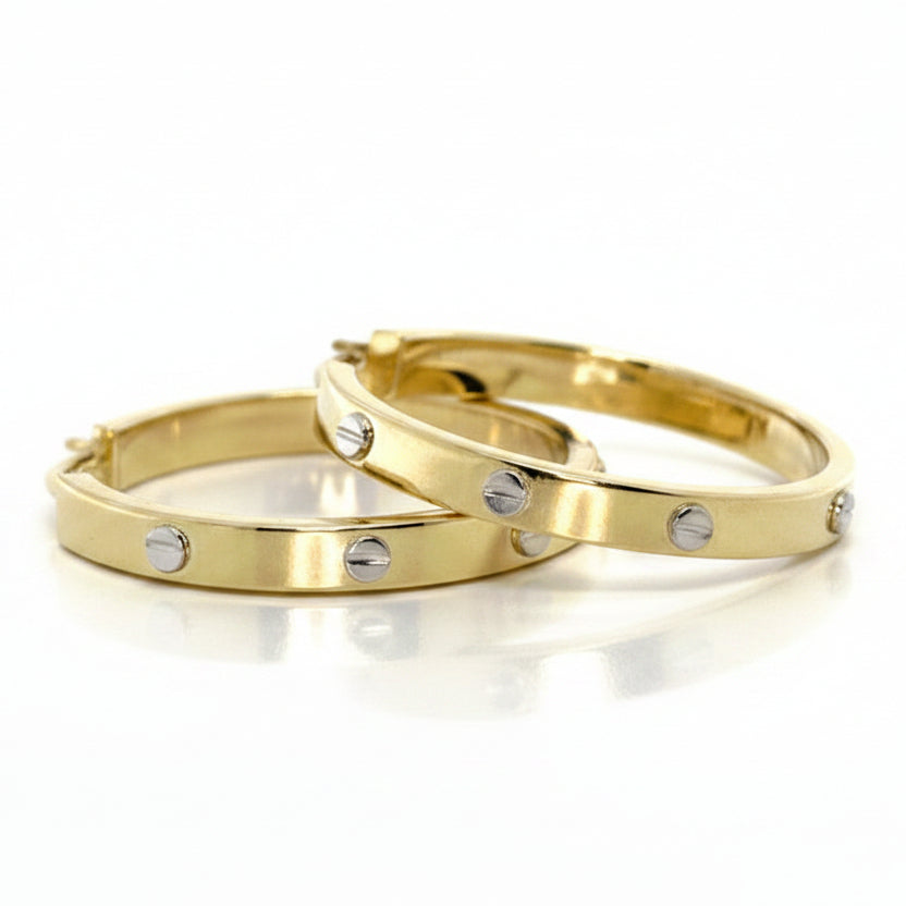 Fancy Hoops in Gold
