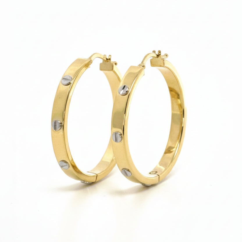 Fancy Hoops in Gold