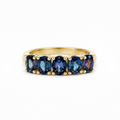 Colour Change Garnet Ring in Yellow Gold