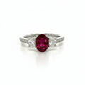 Ruby and Diamond Ring in Platinum