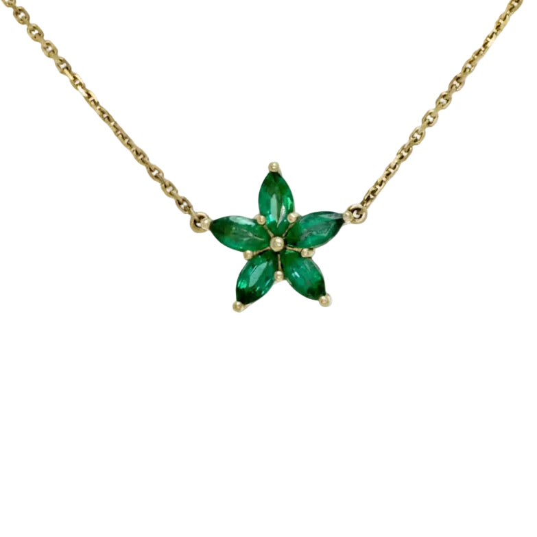 Emerald Necklace in Yellow Gold