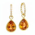 Brown Zircon Earring Detachers in Yellow Gold