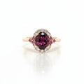 Grape Garnet, Pink Spinel and Diamond ring in Rose Gold