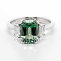 Mint Garnet and Diamond dress ring in white gold