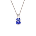 Tanzanite and diamond pendant in white gold image 0