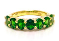 Tsavorite Garnet half eternity ring in Yellow Gold image 0