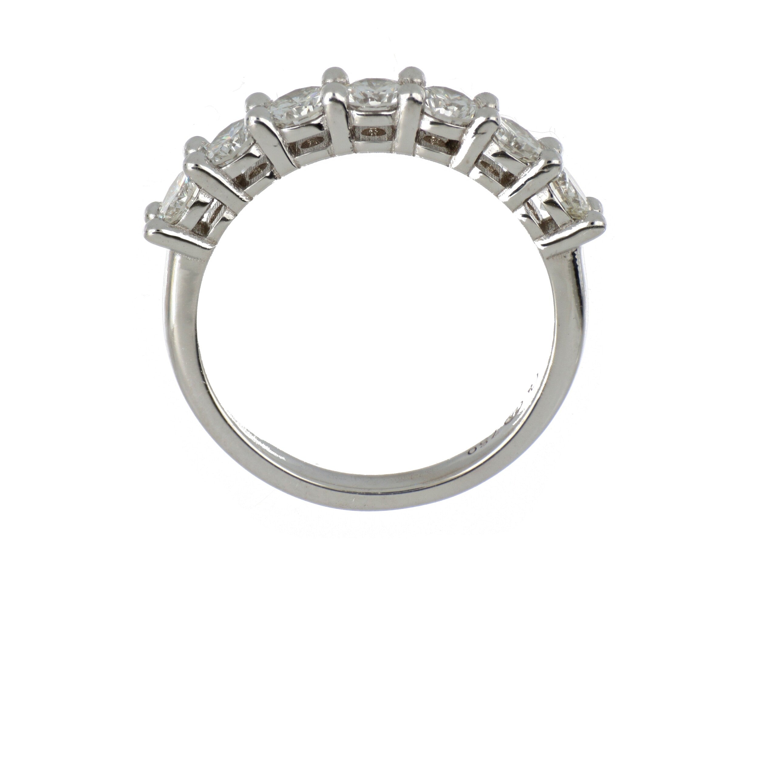 Diamond Half Eternity Ring in White Gold image 2