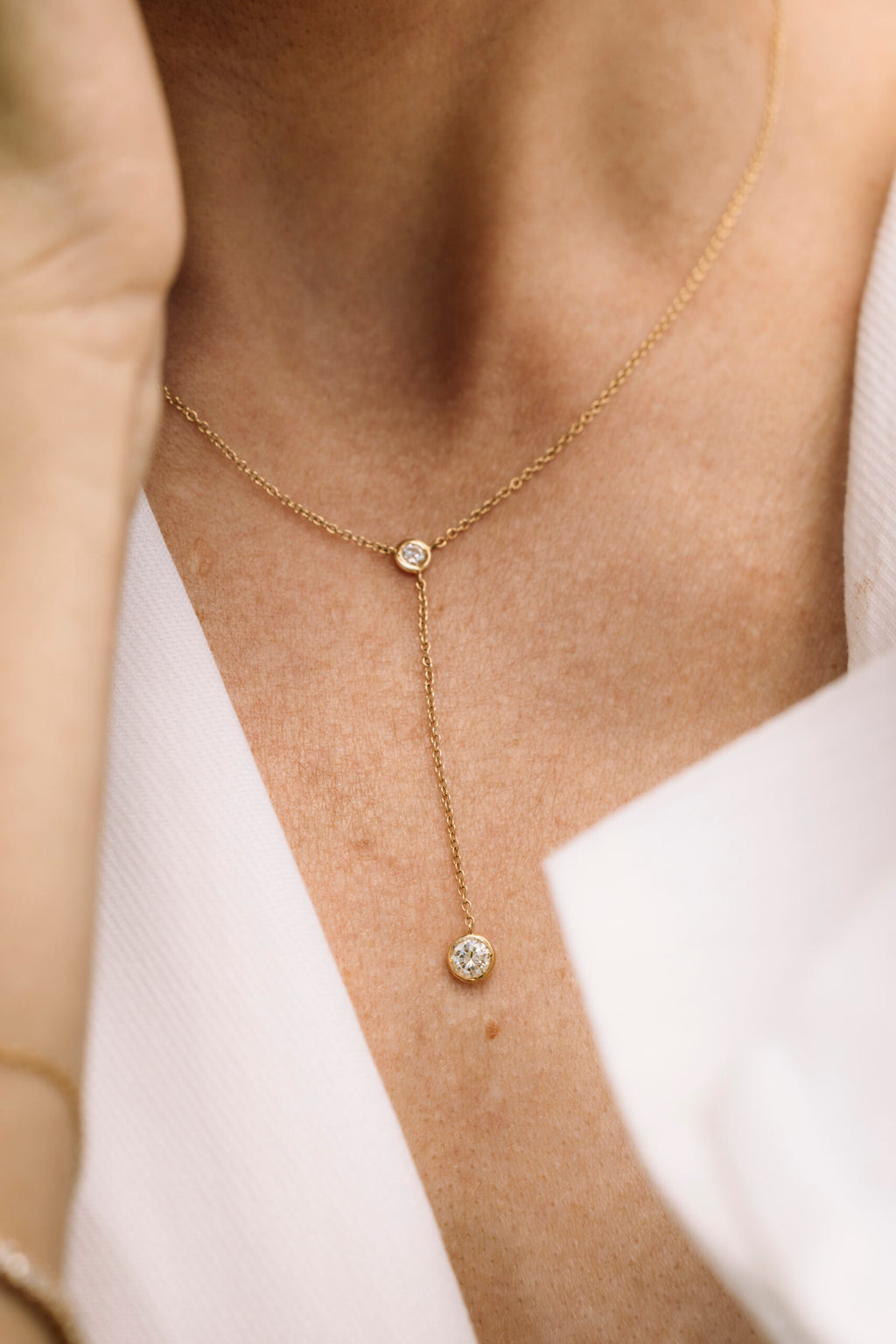 Diamond necklace in Yellow Gold image 1