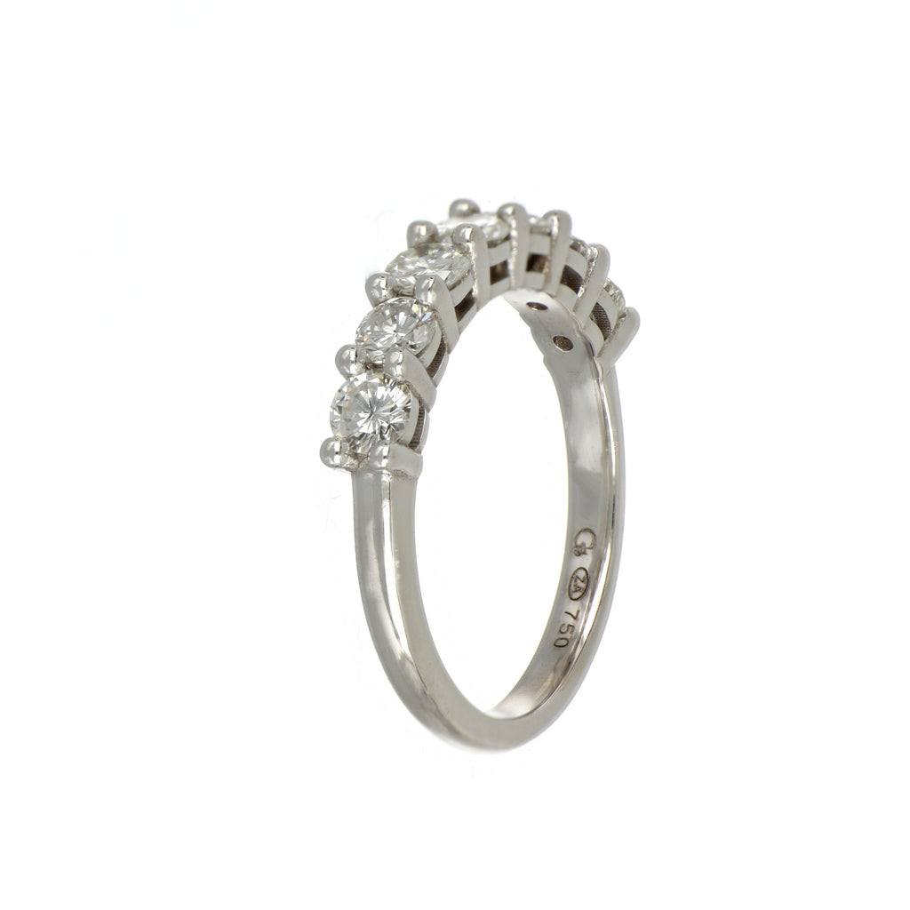 Diamond Half Eternity Ring in White Gold image 1