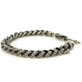 Oxidised Silver Curb Chain in Sterling Silver