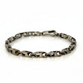 Fancy Link Bracelet in Oxidised Silver