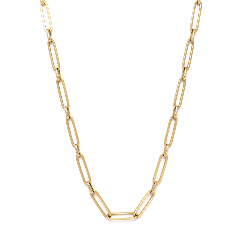 Paperclip Chain in Yellow Gold