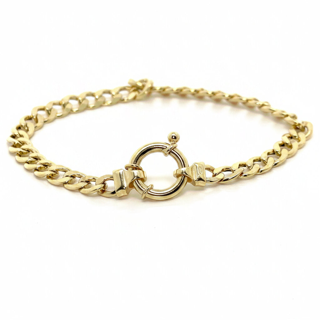 Open-curb Bracelet in Yellow Gold