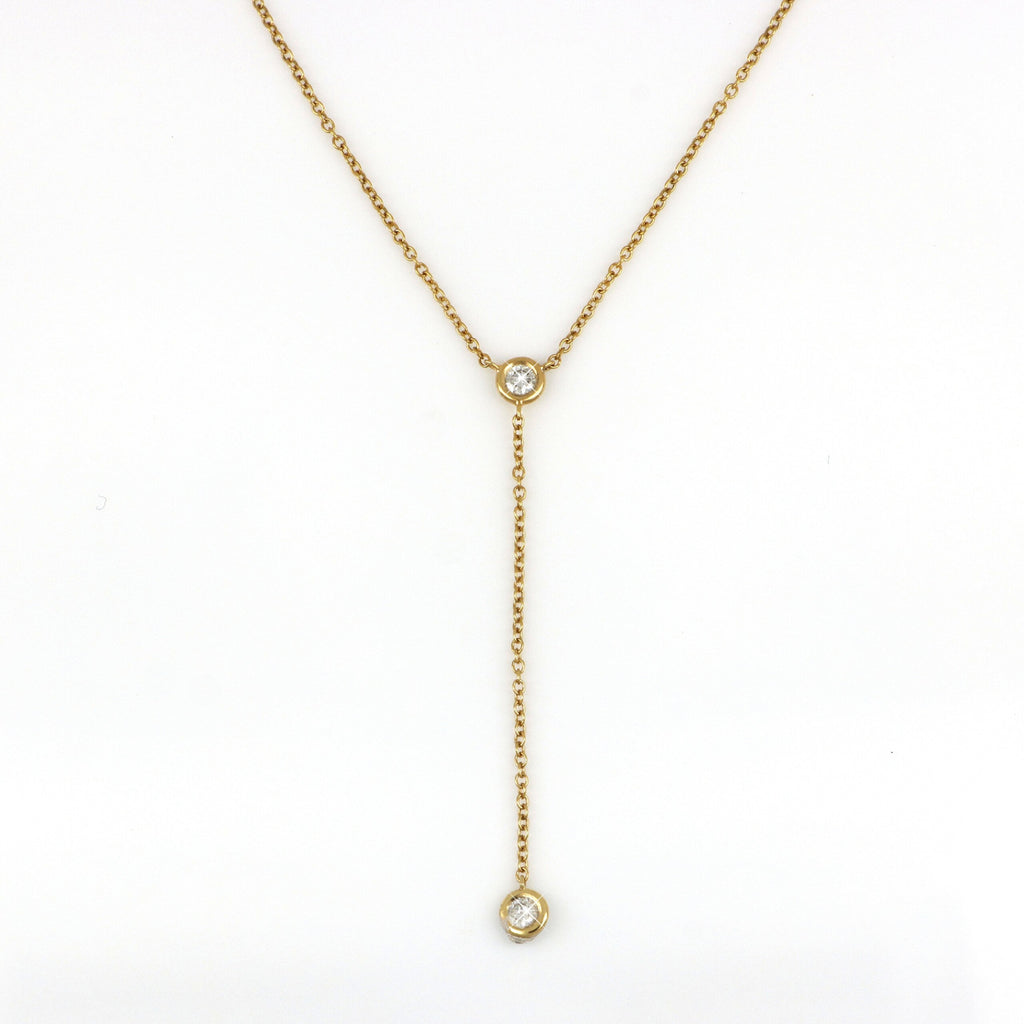 Diamond necklace in Yellow Gold image 0