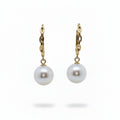 Pearl Drop Earrings in Yellow Gold