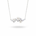 Pearl and Topaz Necklace in White Gold