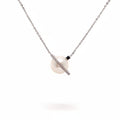 Pearl with a Diamond Halo Necklace