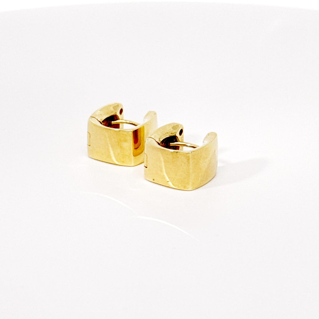 Huggie Earrings in Yellow Gold image 1