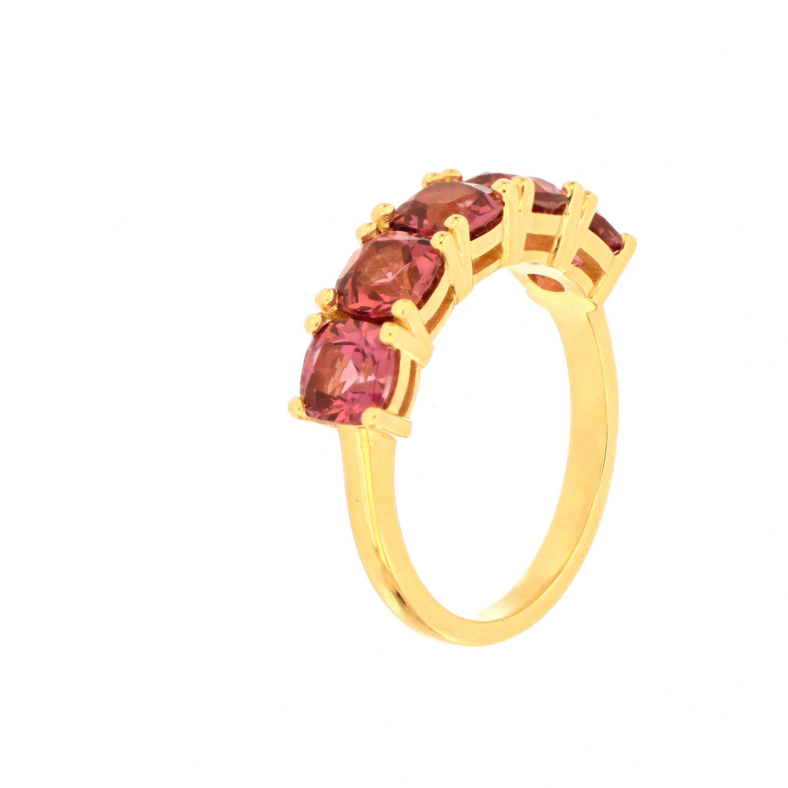 Rhodolite Garnet Ring in Yellow Gold image 1