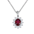 Ruby and Diamond Pendant in White Gold image 0