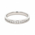 Diamond Channel-set Half Eternity Ring in White Gold