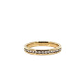 Channel-set Half Eternity ring in Yellow Gold