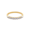 Diamond Half Eternity Ring in Yellow Gold