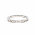 Baguette and Round Diamond Channel-set Ring in White Gold