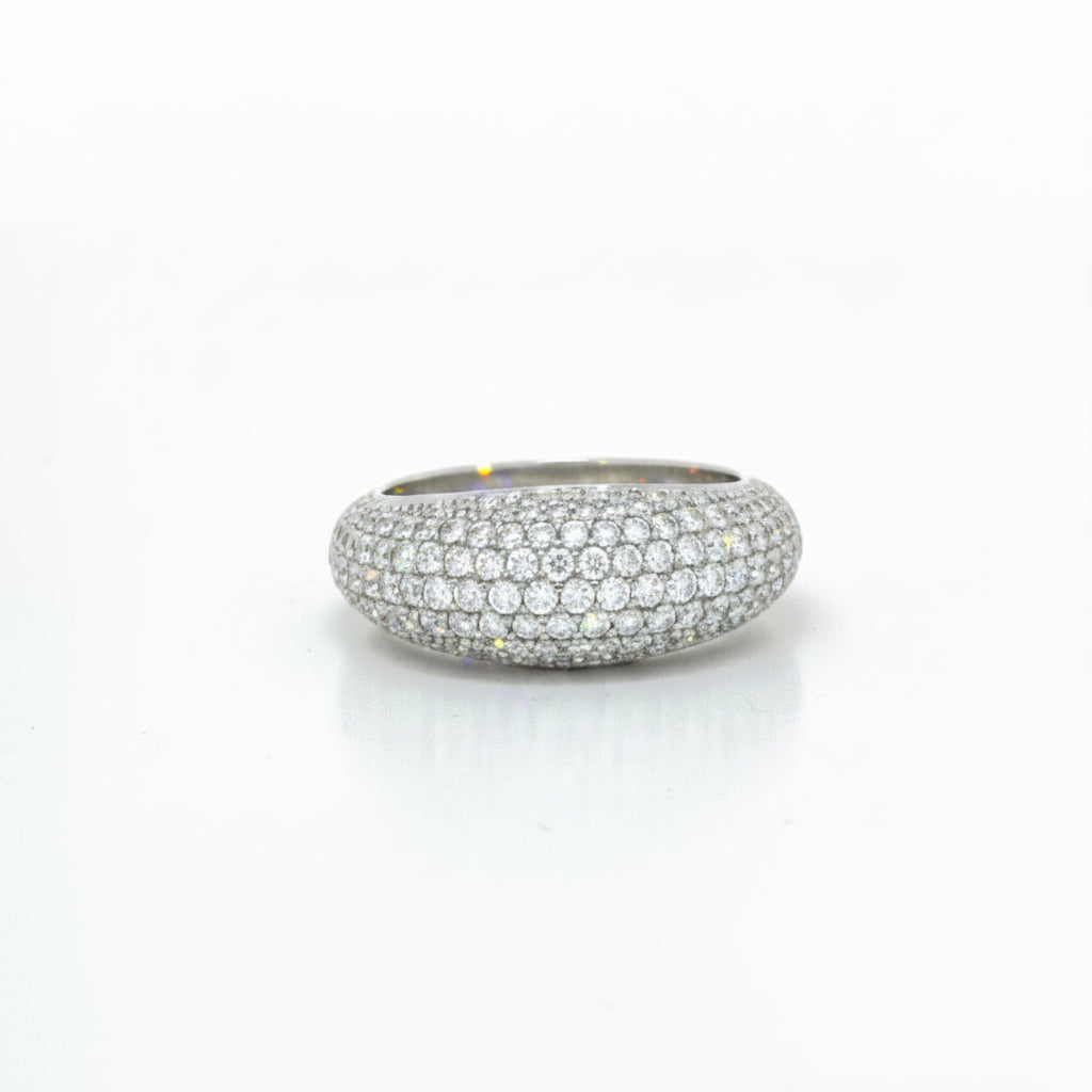 Multi-Row Diamond Ring in White Gold
