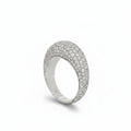 Multi-Row Diamond Ring in White Gold