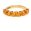 Spessartite Garnet half eternity ring in Yellow Gold image 0